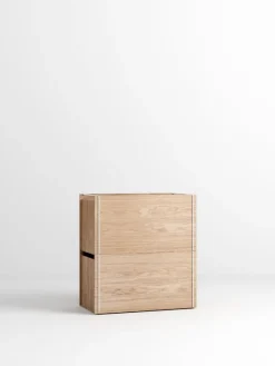 Moebe Storage Box, oak - white