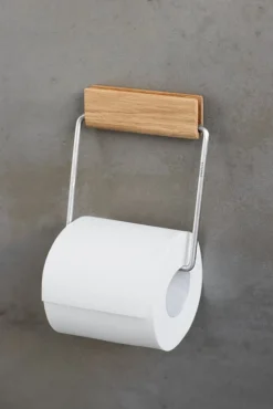 Moebe Toilet roll holder, oak - steel