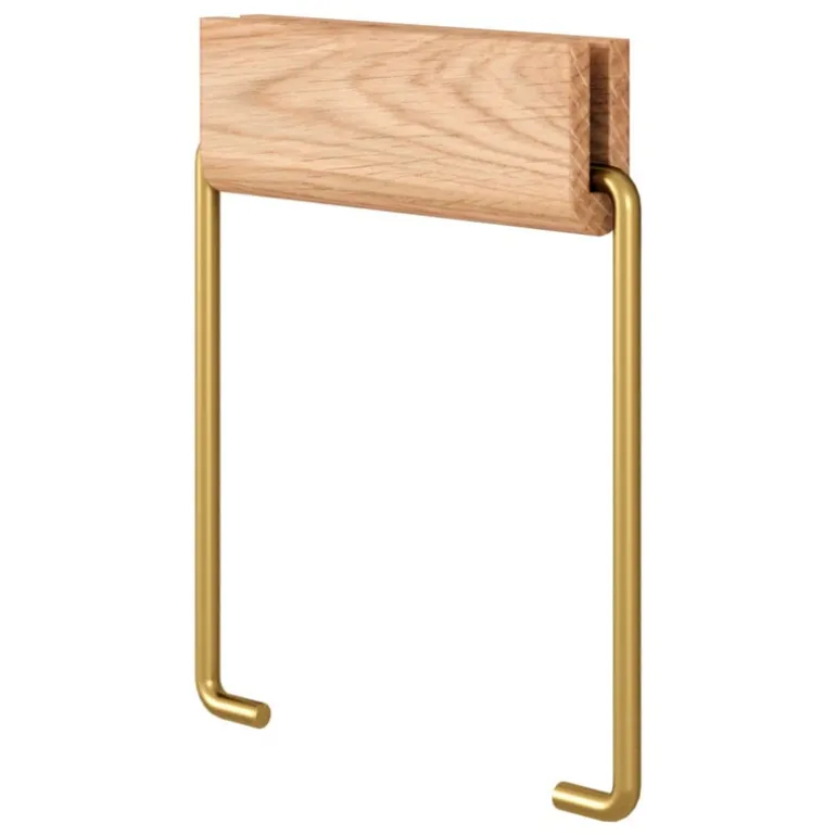Moebe Toilet roll holder, oak - brass