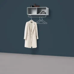 Montana Furniture Coat hat shelf with clothes rack, 09 Nordic