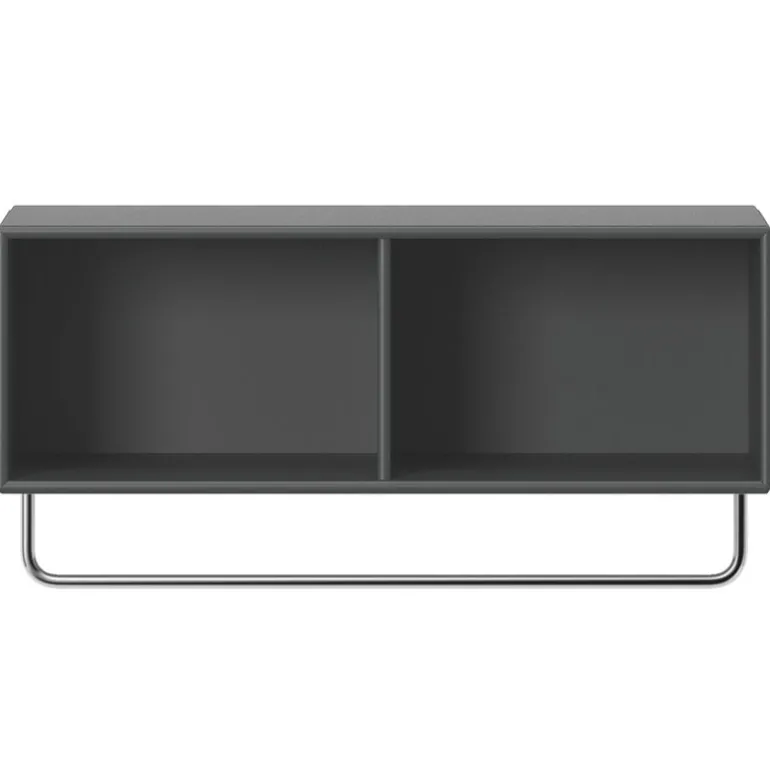 Montana Furniture Coat hat shelf with clothes rack, 04 Antracite