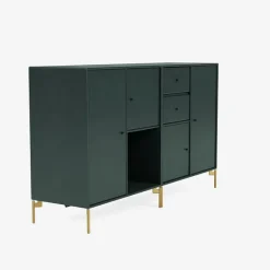 Montana Furniture Couple sideboard, brass legs - 163 Black jade