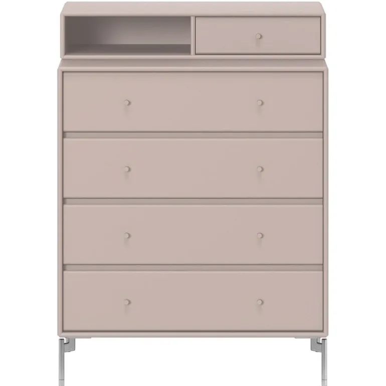 Montana Furniture Keep chest of drawers, Snow legs - 137 Mushroom