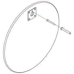 Montana Furniture Montana Mini mirror, round, 151 Rhubarb