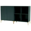 Montana Furniture Pair sideboard, brass legs - 163 Black jade