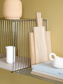 Montana Furniture Panton Wire Single inlay shelf, depth 34,8 cm, 131 White Oak