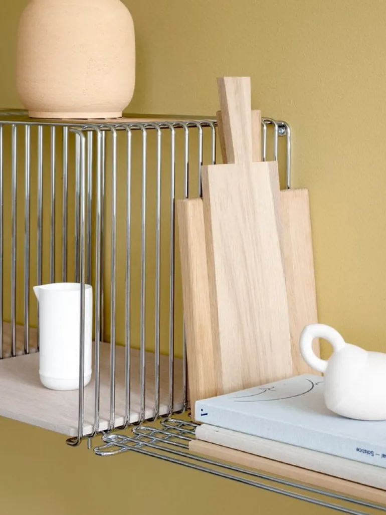 Montana Furniture Panton Wire Single inlay shelf, depth 34,8 cm, 131 White Oak