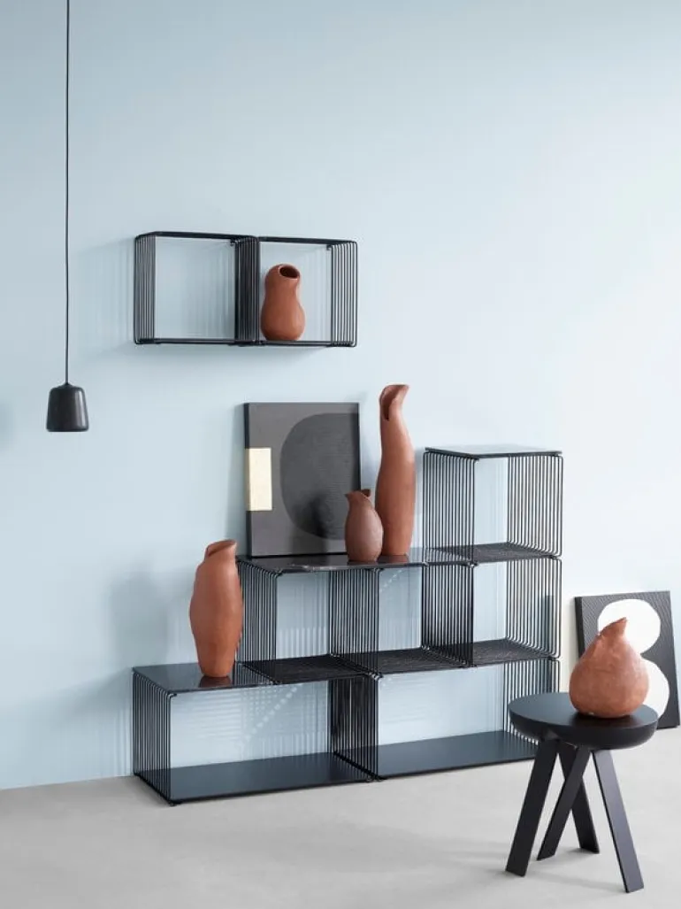 Montana Furniture Panton Wire Single top panel, depth 34,8 cm, 995 Black Marble