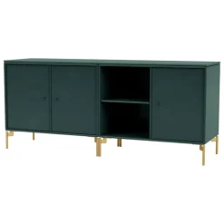 Montana Furniture Save low sideboard, brass legs - 163 Black jade