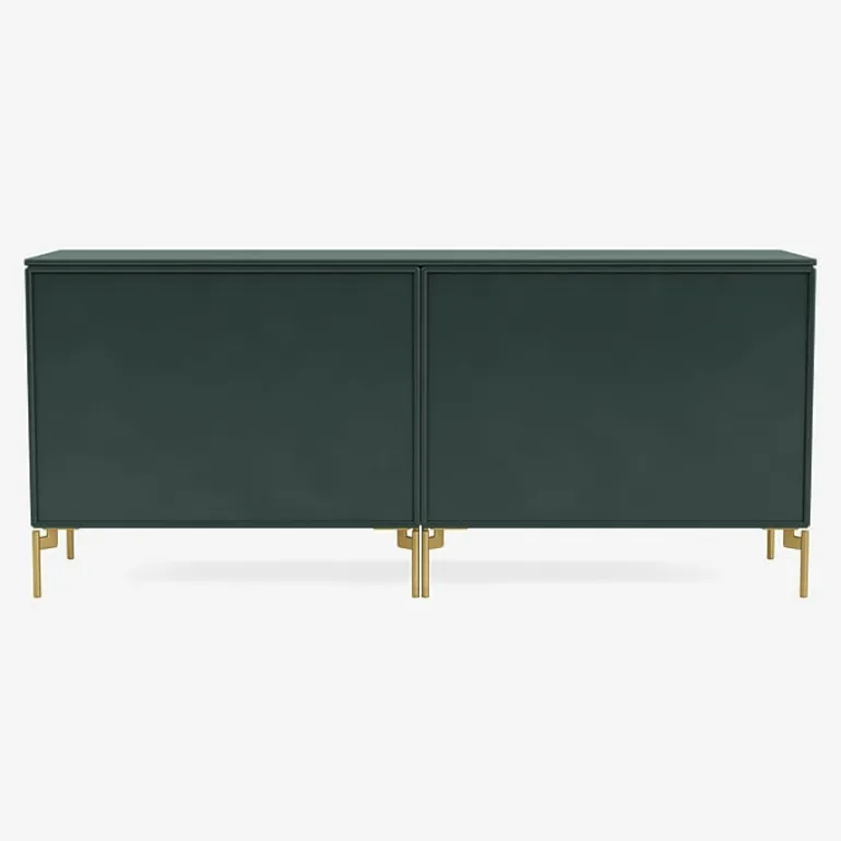 Montana Furniture Save low sideboard, brass legs - 163 Black jade