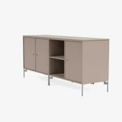 Montana Furniture Save low sideboard, matt chrome legs - 137 Mushroom
