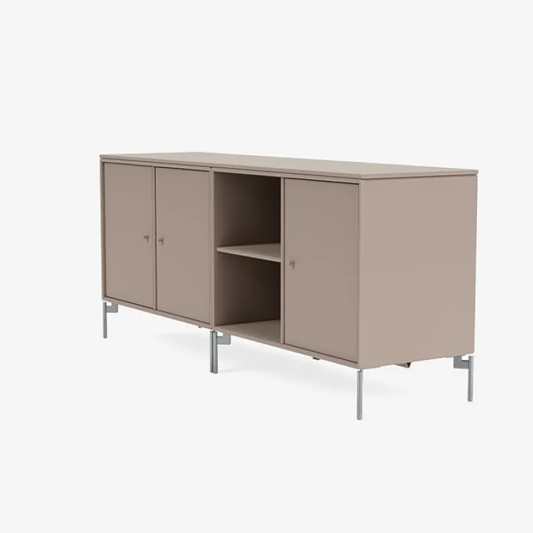 Montana Furniture Save low sideboard, matt chrome legs - 137 Mushroom