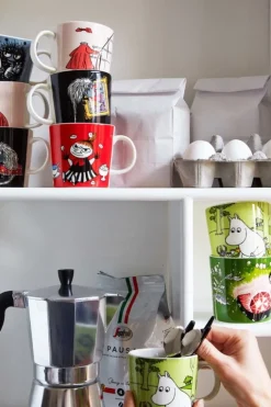 Moomin Arabia Moomin mug, Thingumy and Bob, green