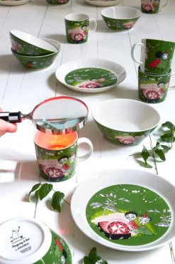 Moomin Arabia Moomin mug, Thingumy and Bob, green