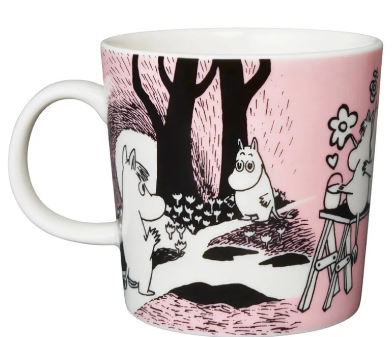 Moomin Arabia Moomin mug, Love, pink