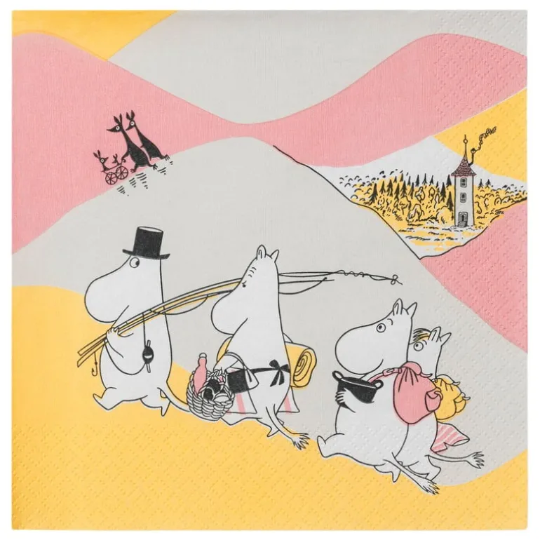 Moomin Arabia Moomin paper napkin, 33 cm, Family time