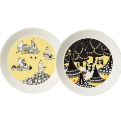 Moomin Arabia Moomin plate set, Yellow & Hurray!