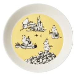 Moomin Arabia Moomin plate set, Yellow & Hurray!