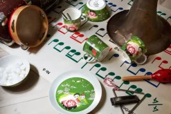 Moomin Arabia Moomin plate, Thingumy and Bob, green