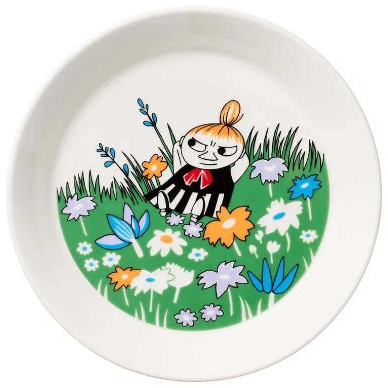 Moomin Arabia Moomin plate, Little My and meadow