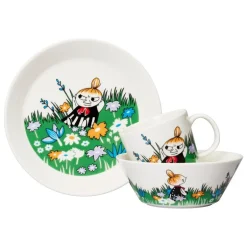 Moomin Arabia Moomin plate, Little My and meadow