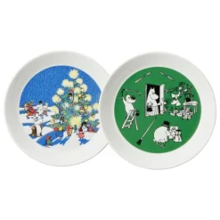 Moomin Arabia Moomin plate set, Drawing & Christmas