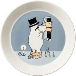 Moomin Arabia Moomin plate, Moominpappa, grey