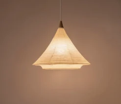 Motarasu Fuji pendant, washi-paper - bamboo