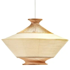 Motarasu Ron pendant, washi-paper - bamboo