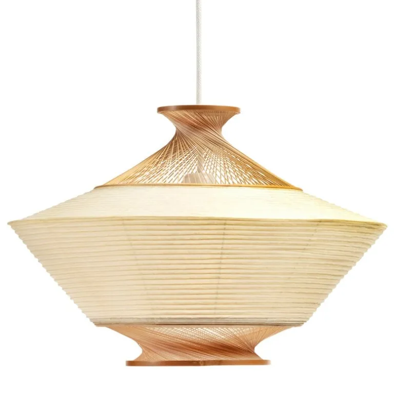 Motarasu Ron pendant, washi-paper - bamboo