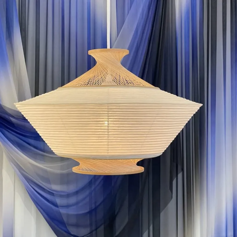 Motarasu Ron pendant, washi-paper - bamboo