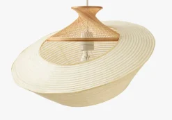 Motarasu Ron pendant, washi-paper - bamboo