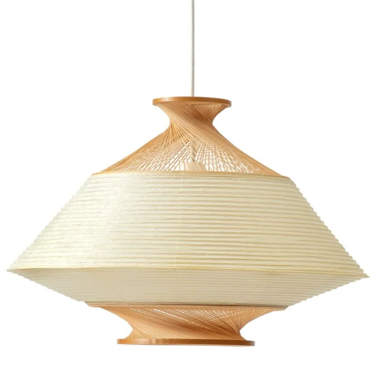 Motarasu Ron pendant, washi-paper - bamboo