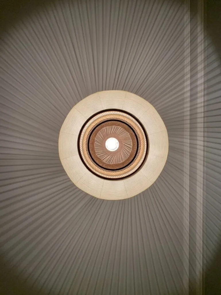 Motarasu Ron pendant, washi-paper - bamboo