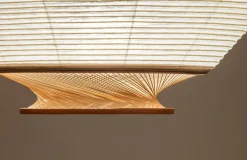 Motarasu Ron pendant, washi-paper - bamboo