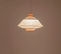 Motarasu Ron pendant, washi-paper - bamboo