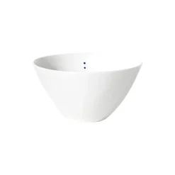 Motarasu Shiro bowl, small, 2 dots, 14 cm, white