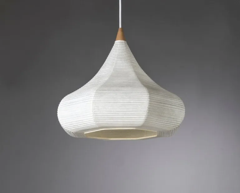 Motarasu Shizuku pendant, washi-paper - bamboo