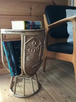 MUM's Good King side table, 35 cm, rattan
