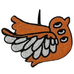 MUM's Orange Birdy wall art, 28 x 25 cm