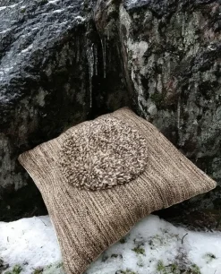 MUM's Pipana Tunturisusi 1 cushion cover, 45 x 45 cm, natural - dark b