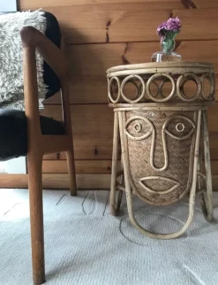 MUM's Queen of Good Hearts side table, 35 cm, rattan