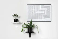 Muoto Collection Turn wall shelf, white