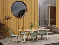 Muuto 70/70 Outdoor table, 225 x 90 cm, Sapele Mahogany - grey