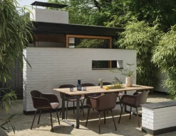 Muuto 70/70 Outdoor table, 225 x 90 cm, Sapele Mahogany - anthr. black