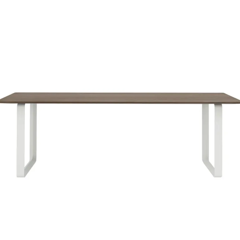 Muuto 70/70 table, 225 x 90 cm, solid smoked oak - white