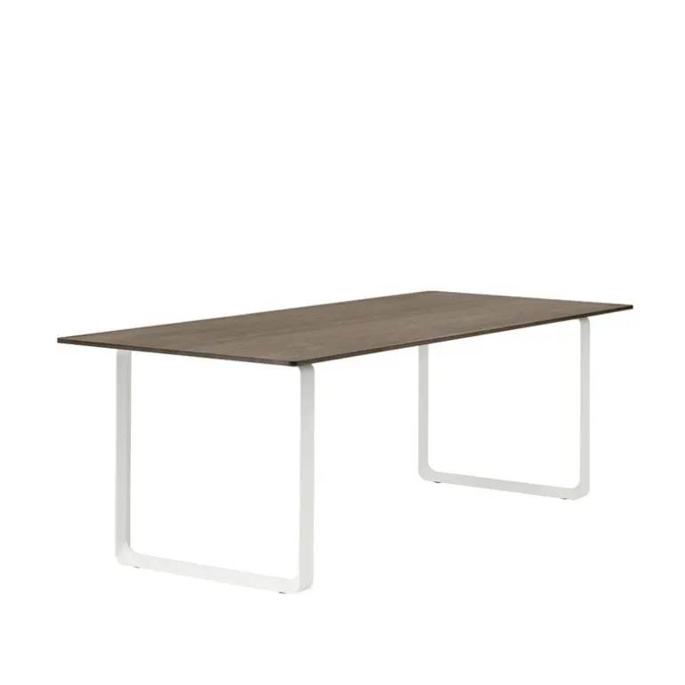 Muuto 70/70 table, 225 x 90 cm, solid smoked oak - white