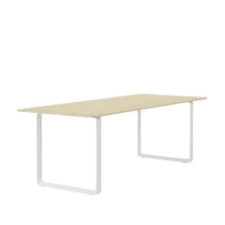 Muuto 70/70 table, 225 x 90 cm, solid oak - white