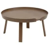 Muuto Around coffee table, large, stained dark brown
