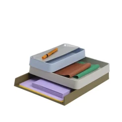 Muuto Arrange Desktop Series configuration 2, l. blue-grey-brown green